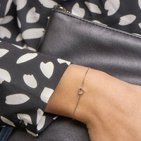 vDam Armband Hart 15cm + 3 Cm Zilver Gerhodineerd 1328593  15cm