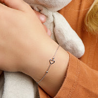 vDam Armband Hart Zilver Gerhodineerd 13cm29443  13cm