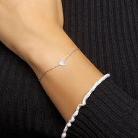 vDam Armband Hart Zilver Gerhodineerd 1329777  16cm