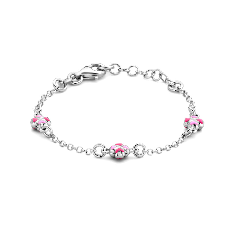 vDam Armband Klavertjes 11 + 2 Cm Zilver Gerhodineerd 1336391