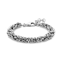 vDam Armband Konings 10 Mm 18 + 3 Cm Zilver Gerhodineerd 1339142