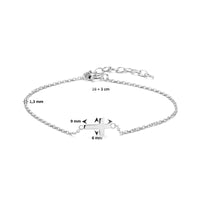vDam Armband Kruis 16cm + 3 Cm Zilver Gerhodineerd 1334822  16cm