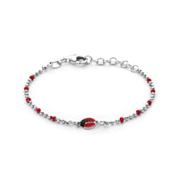 vDam Armband Lieveheersbeestjes 13 + 3 Cm Zilver Gerhodineerd 1341616