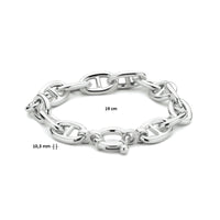 vDam Armband Marine 10,3 Mm 19cm Cm Met Groot Springslot Zilver Gerhodineerd 1334835  19cm