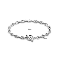 vDam Armband Marine Ronde Buis 3,9 Mm 185 Cm Kapittelslot Zilver Gerhodineerd 1339685  18.5cm