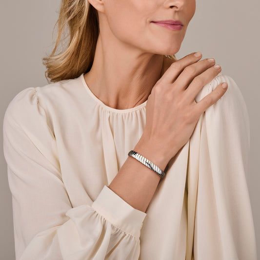 vDam Armband Omega 9 Mm 19cm Cm Zilver Gerhodineerd 1341634  19cm