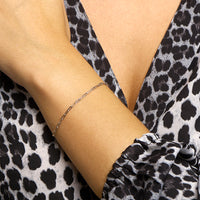 vDam Armband Paperclip Platte Buis 2,4 Mm 16cm + 3 Cm Zilver Gerhodineerd 1332102  16cm