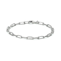 vDam Armband Paperclip Ronde Buis 3,5 Mm 18 Cm Zilver Gerhodineerd 1333628