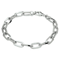 vDam Armband Paperclip Vierkante Buis 6,5 Mm 19 Cm Zilver Gerhodineerd 1332400