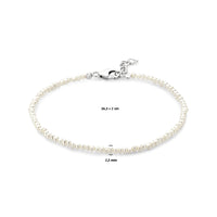 vDam Armband Parels 16,5 + 2 Cm Zilver Gerhodineerd 1339345  16.5cm