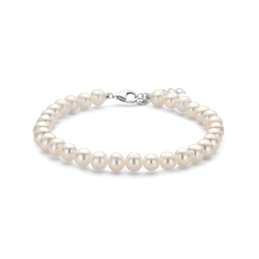 vDam Armband Parels 18 + 3 Cm Zilver Gerhodineerd 1341375