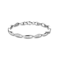 vDam Armband Poli/mat 4,5 Mm 19 Cm Zilver Gerhodineerd 1341794