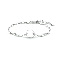 vDam Armband Rondje 16 + 3 Cm Zilver Gerhodineerd 1334034