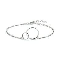 vDam Armband Rondjes 16 + 2,5 Cm Zilver Gerhodineerd 1334814