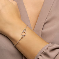 vDam Armband Rondjes 16cm + 3 Cm Zilver Gerhodineerd 1329298  16cm