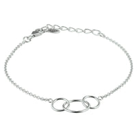 vDam Armband Rondjes 16 + 3 Cm Zilver Gerhodineerd 1329298