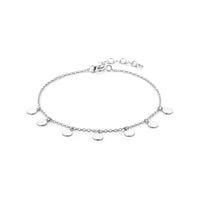 vDam Armband Rondjes 16,5 + 2,5 Cm Zilver Gerhodineerd 1327850