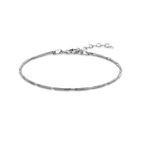 vDam Armband Slang Rond 1,5 Mm 16 + 3 Cm Zilver Gerhodineerd 1341784