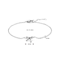 vDam Armband Strik 16cm - 17 - 18 Cm Zilver Gerhodineerd 1339702  16cm