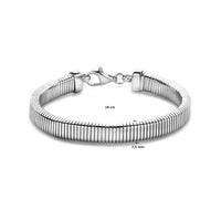 vDam Armband Tubogas 7,6 Mm 18cm Cm Zilver Gerhodineerd 1339424  18cm