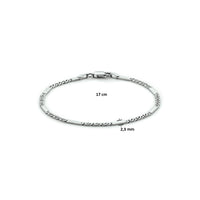 vDam Armband Valkenoog Met Tussenstuk 2,3 Mm Zilver Gerhodineerd 1333536  17cm