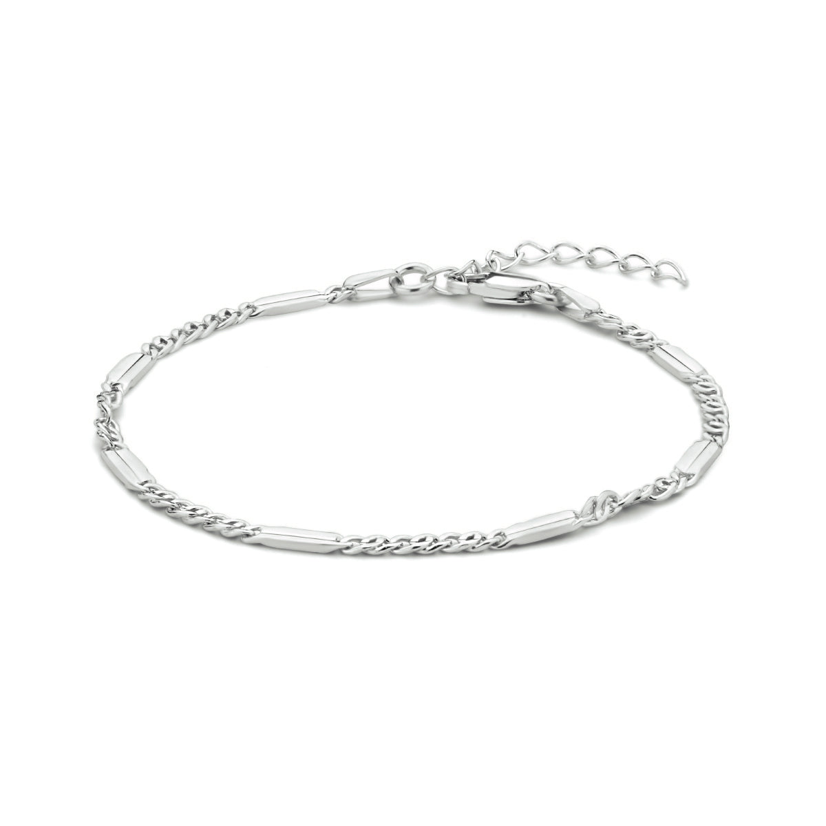 vDam Armband Valkenoog Met Tussenstuk 2,4 Mm 16 + 3 Cm Zilver Gerhodineerd 1334837