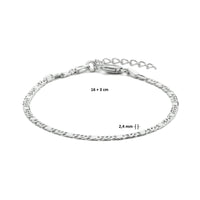 vDam Armband Valkenoog Met Tussenstuk 2,4 Mm 16cm + 3 Cm Zilver Gerhodineerd 1334839  16cm