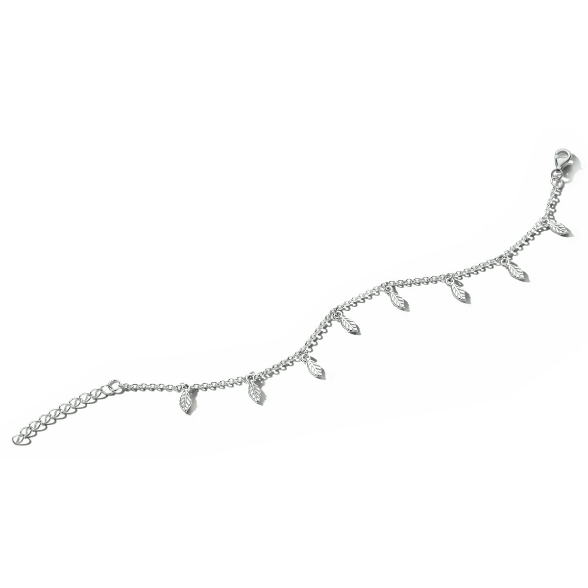 vDam Armband Veren 16cm + 3 Cm Zilver Gerhodineerd 1334407  16cm