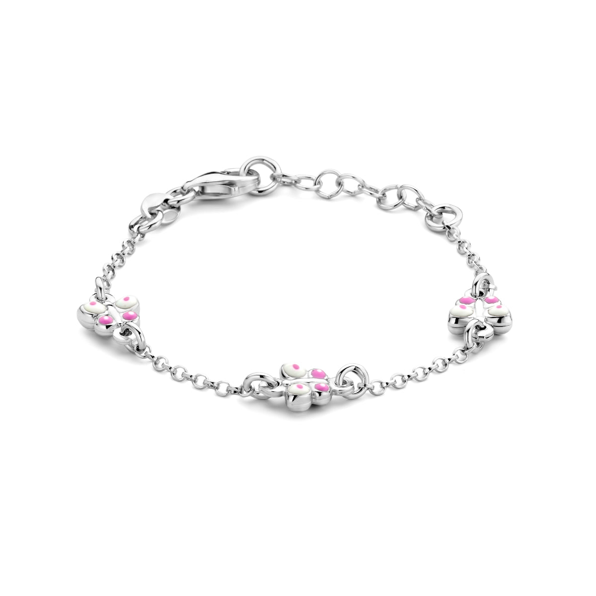 vDam Armband Vlinders 11 + 2 Cm Zilver Gerhodineerd 1336390