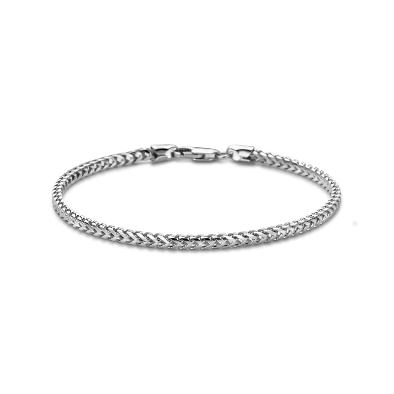 vDam Armband Vossestaart 2,8 Mm Zilver Gerhodineerd 1341787