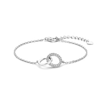 vDam Armband Zirkonia 16 + 3 Cm Zilver Gerhodineerd 1341570