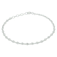 vDam Armband Zirkonia 16,5 + 2 Cm Zilver Gerhodineerd 1332646