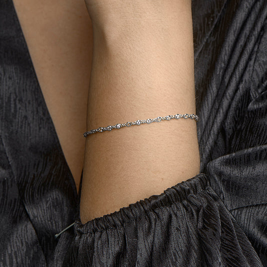 vDam Armband Zirkonia 16,5 + 2 Cm Zilver Gerhodineerd 1332646  16.5cm