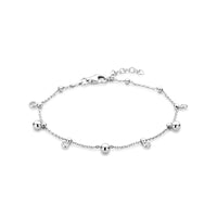 vDam Armband Zirkonia 17 + 2 Cm Zilver Gerhodineerd 1341653