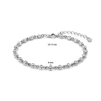 vDam Armband Zirkonia 17cm + 3 Cm Zilver Gerhodineerd 1336998  17cm