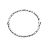 vDam Bangle Gedraaid Scharniersluiting 4 X 61 Mm Zilver Gerhodineerd 1339682