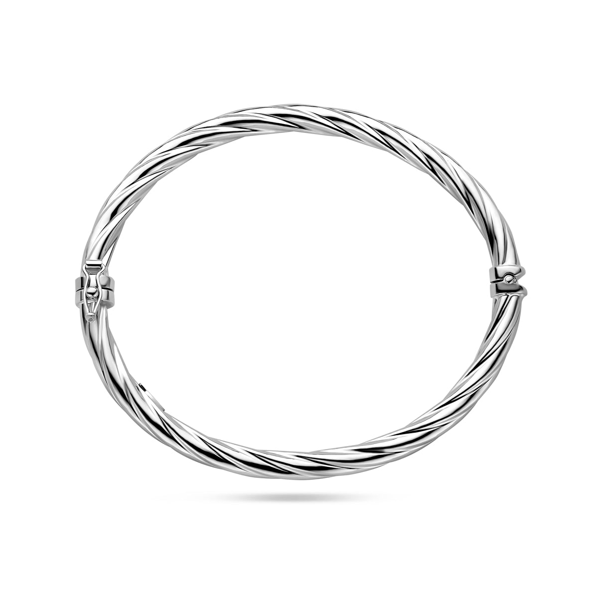 vDam Bangle Gedraaid Scharniersluiting 5 X 61 Mm Zilver Gerhodineerd 1339683