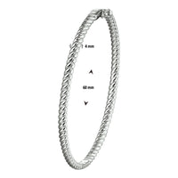 vDam Bangle Scharnier 4,0 X 60 Mm Zilver Gerhodineerd 1329196