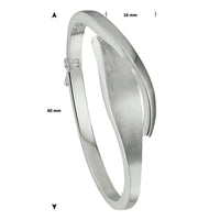 vDam Bangle Scharnier Poli/mat 16 X 60 Mm Zilver Gerhodineerd 1326879