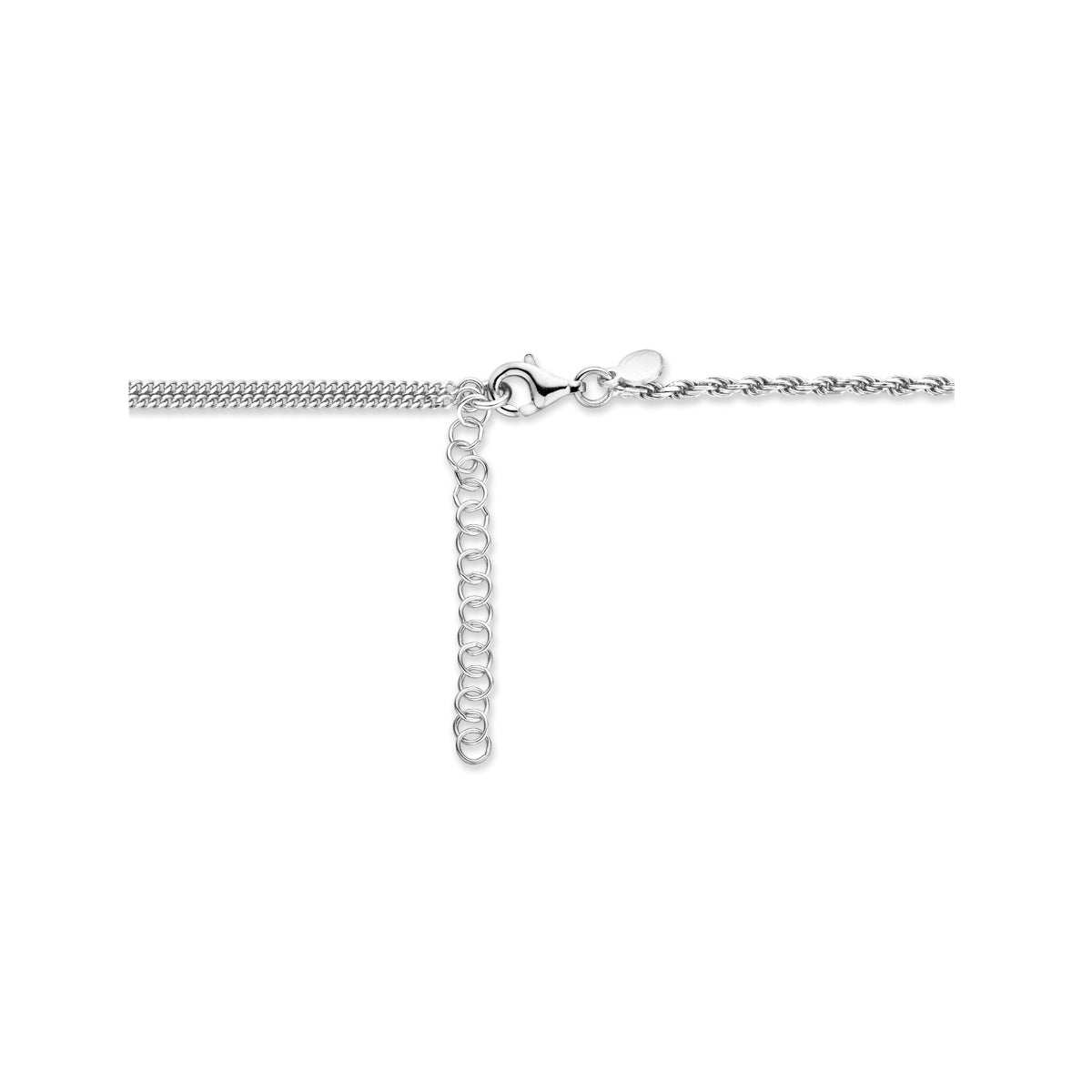 vDam Combi-collier 41cm + 4 Cm Zilver Gerhodineerd 1335638  41cm