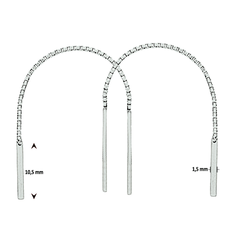 vDam Doortrekoorbellen Balkje Zilver Gerhodineerd 1328130