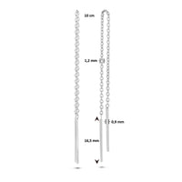 vDam Doortrekoorbellen Balkje Zilver Gerhodineerd 1334841