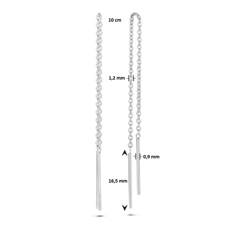 vDam Doortrekoorbellen Balkje Zilver Gerhodineerd 1334841