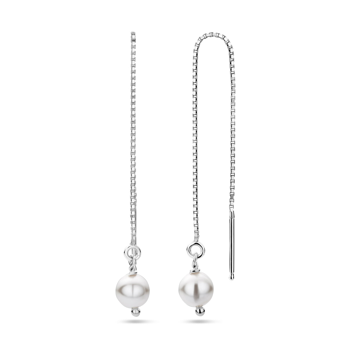 vDam Doortrekoorbellen Swarovski Parel Zilver Gerhodineerd 1338624