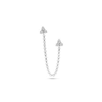 vDam Dubbele Oorknop Zirkonia 47 Mm Per Stuk Zilver Gerhodineerd 1340499