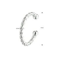 vDam Earcuff Gedraaid Zilver Gerhodineerd 1333034