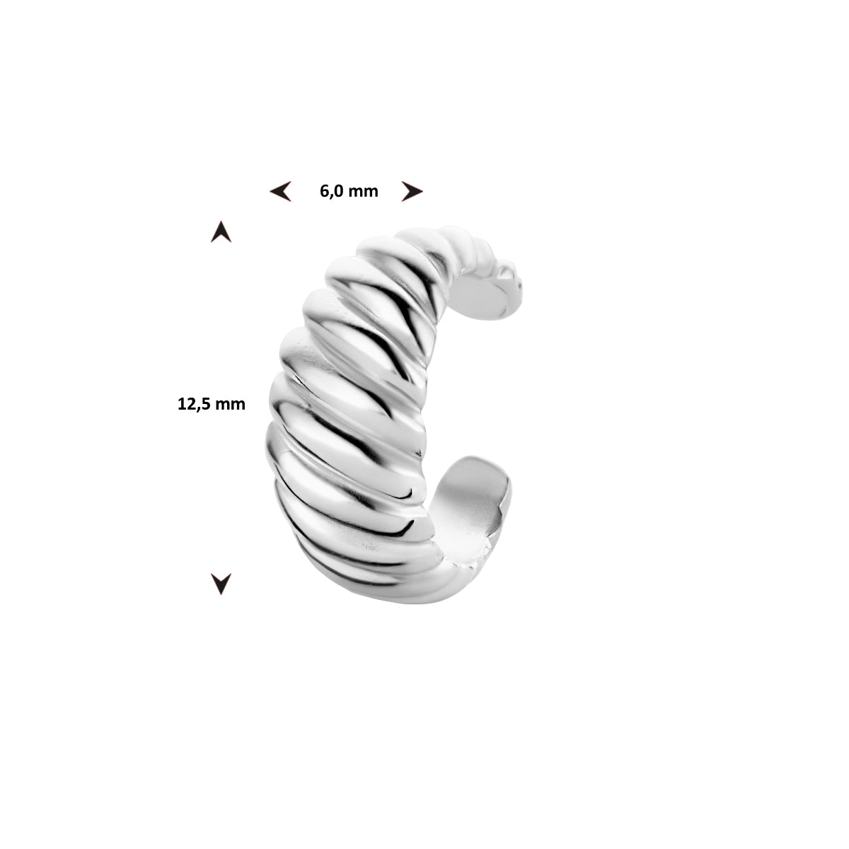 vDam Earcuff Zilver Gerhodineerd 1334816