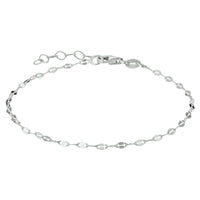 vDam Enkelbandje 2,2 Mm 24 + 2 Cm Zilver Gerhodineerd 1328450