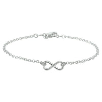 vDam Enkelbandje Infinity 24 + 2 Cm Zilver Gerhodineerd 1328387