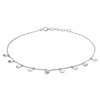 vDam Enkelbandje Rondjes 24 + 2 Cm Zilver Gerhodineerd 1328392